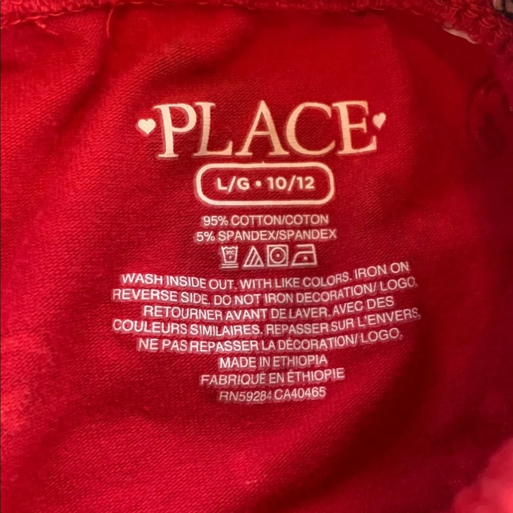 Children’s Place Christmas Holiday Red Leggings EUC Large 10/12
